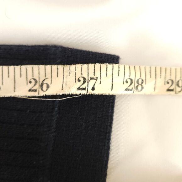 Eddie Bauer Mens Large Tall Navy Blue Long Sleeve Mock Neck Sweater Australia - Picture 5 of 6